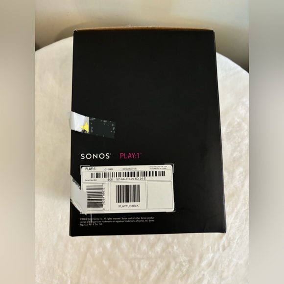 Sonos Play: 1 Compact Wireless Smart Speaker (Black) NIB - Picture 13 of 14